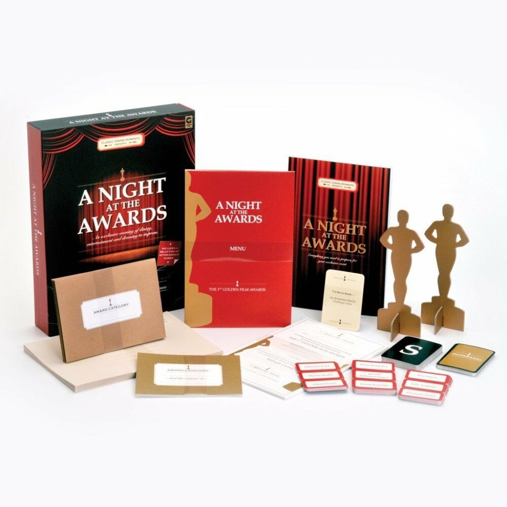TV Award Oscars Emmy's Night Dinner Party Game Planner For 8